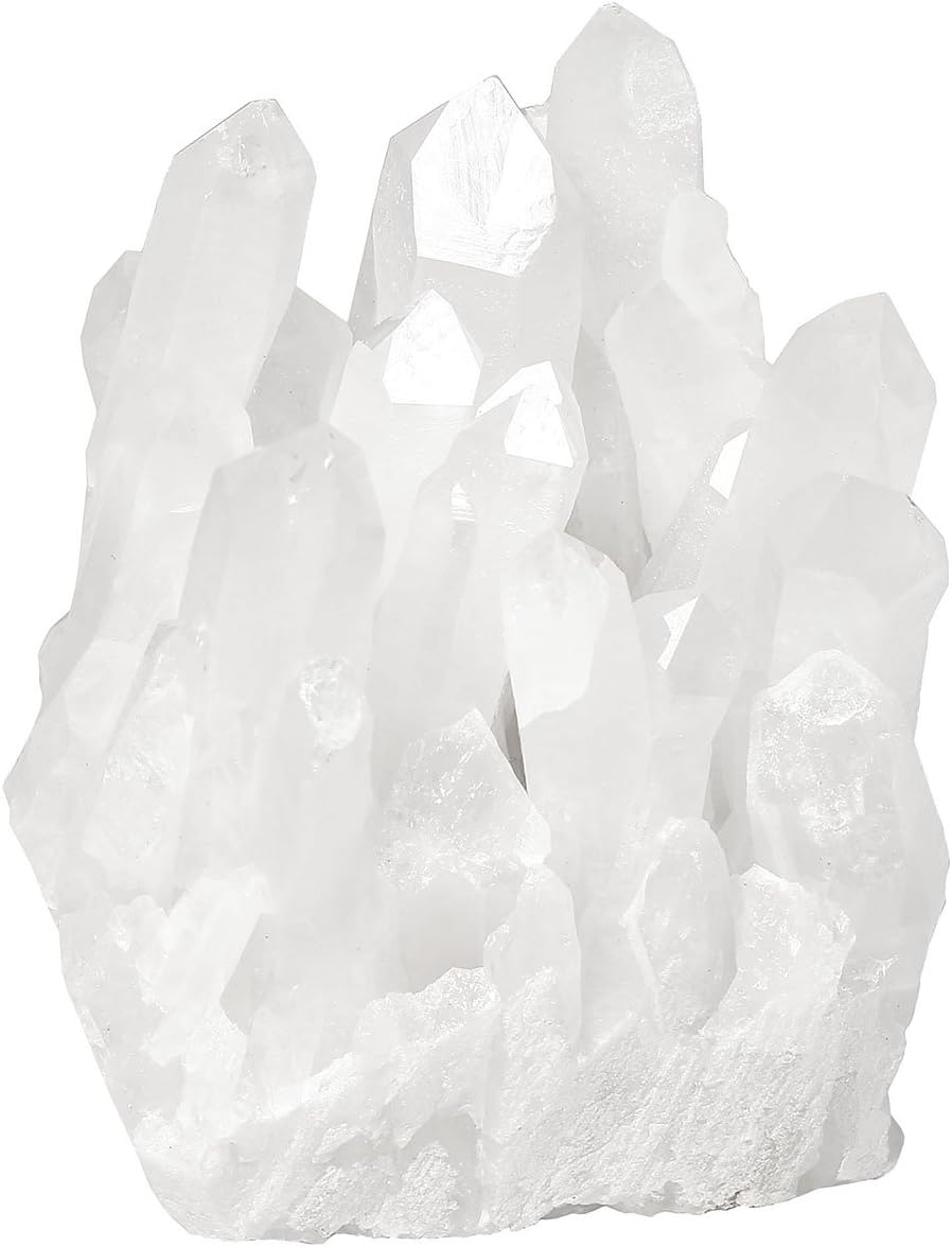 Jovivi Irregular Natural Healing Clear Quartz Crystal Cluster 1.83"-3.5" Rock Minerals Druzy Geode Specimen Home Decor- 0.26lb to 0.44lb