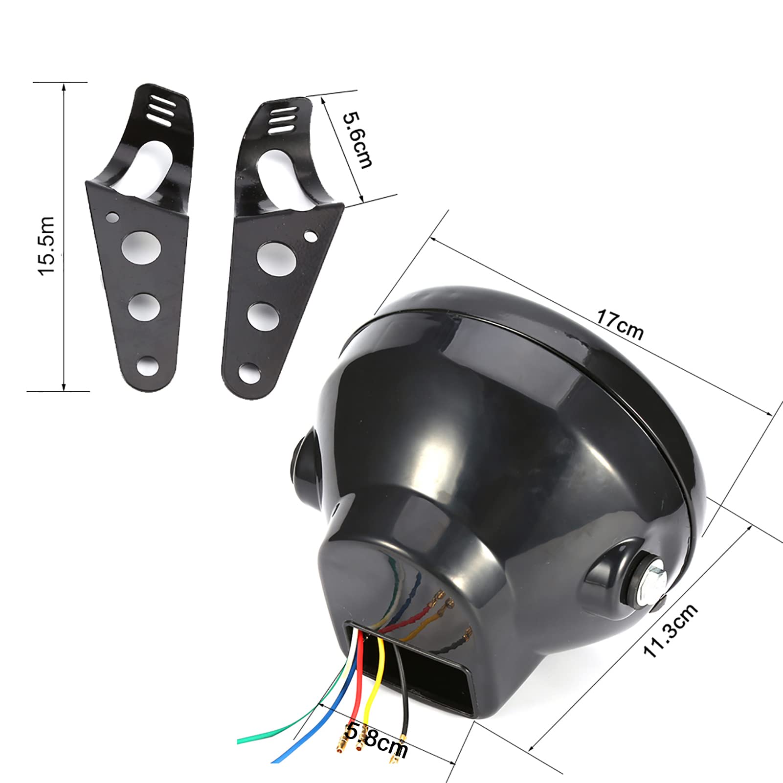 Phare de moto universel 7 pouces 12 V H4 35 W rond à LED Phare de moto universel 7 pouces 12 V H4 35 W rond à LED