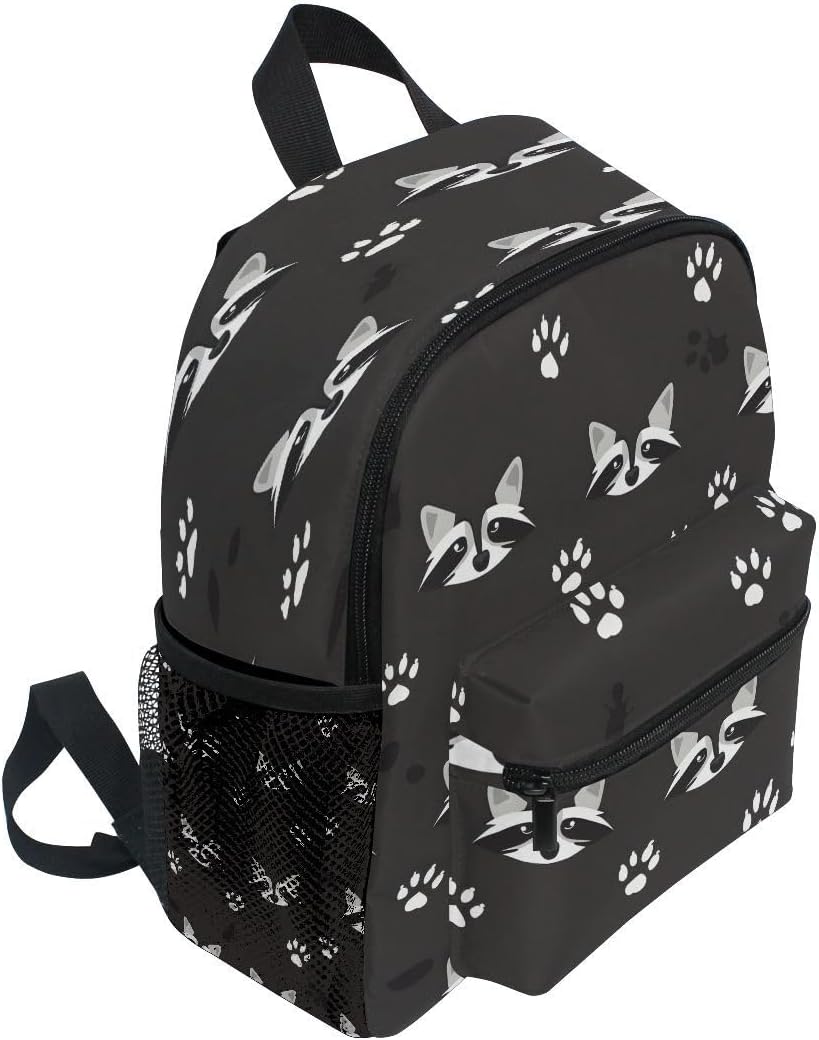 senya Cute Toddler Backpack Mini Travel Bag Raccoon Face for Baby Girl Boy Age 3-7
