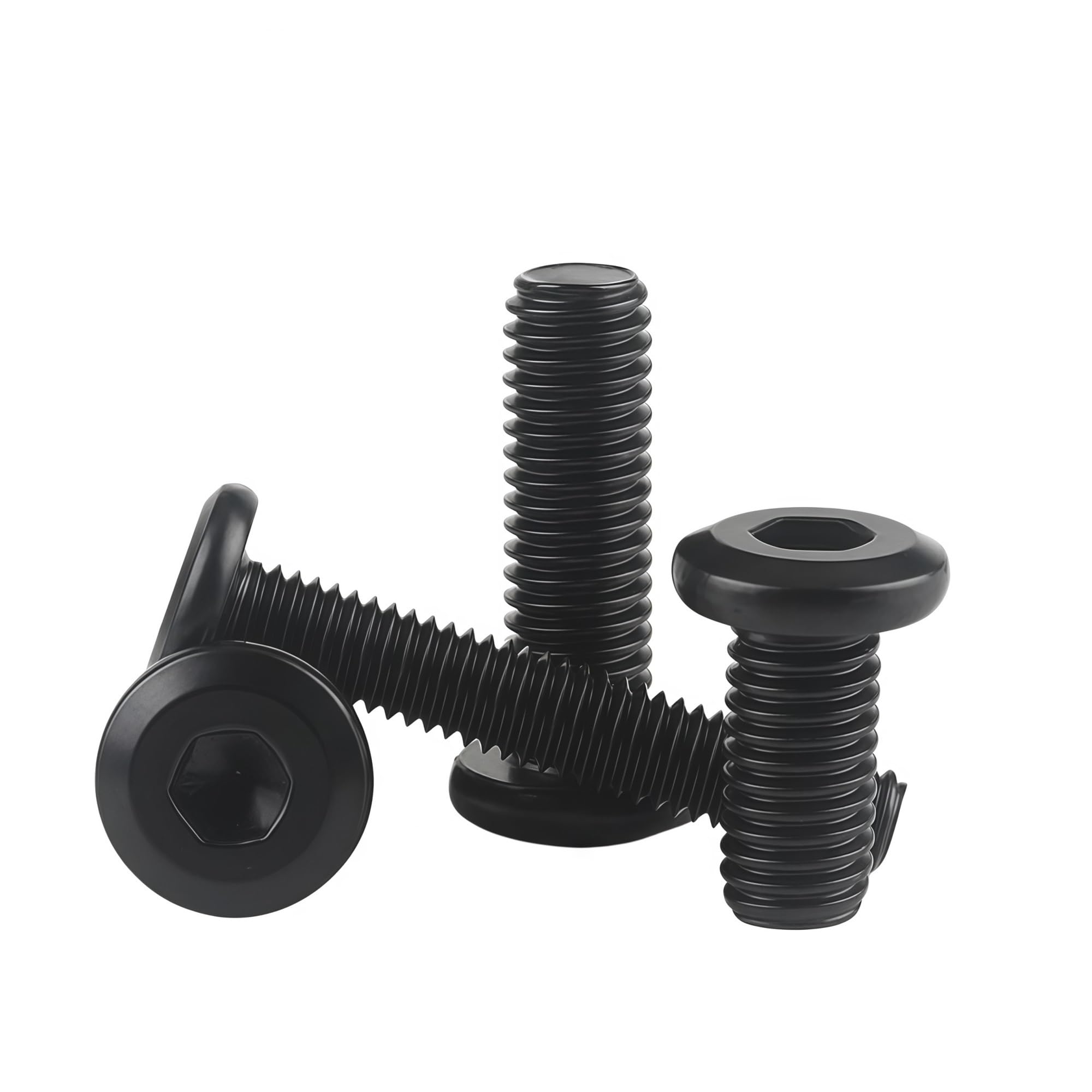 Pernos de cabeza plana con acabado negro acero inoxidable 304, tornillos fijación for muebles, ensamblaje equipos mecánicos madera for gabinetes A013