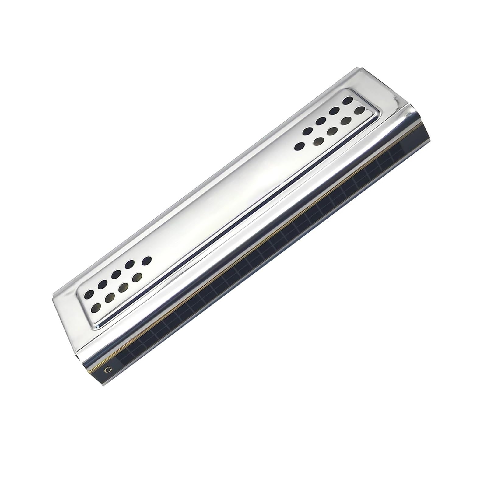 Diatonische Mundharmonikas Tremolo Mundharmonika aus Edelstahl silberfarben Holzblasinstrumente