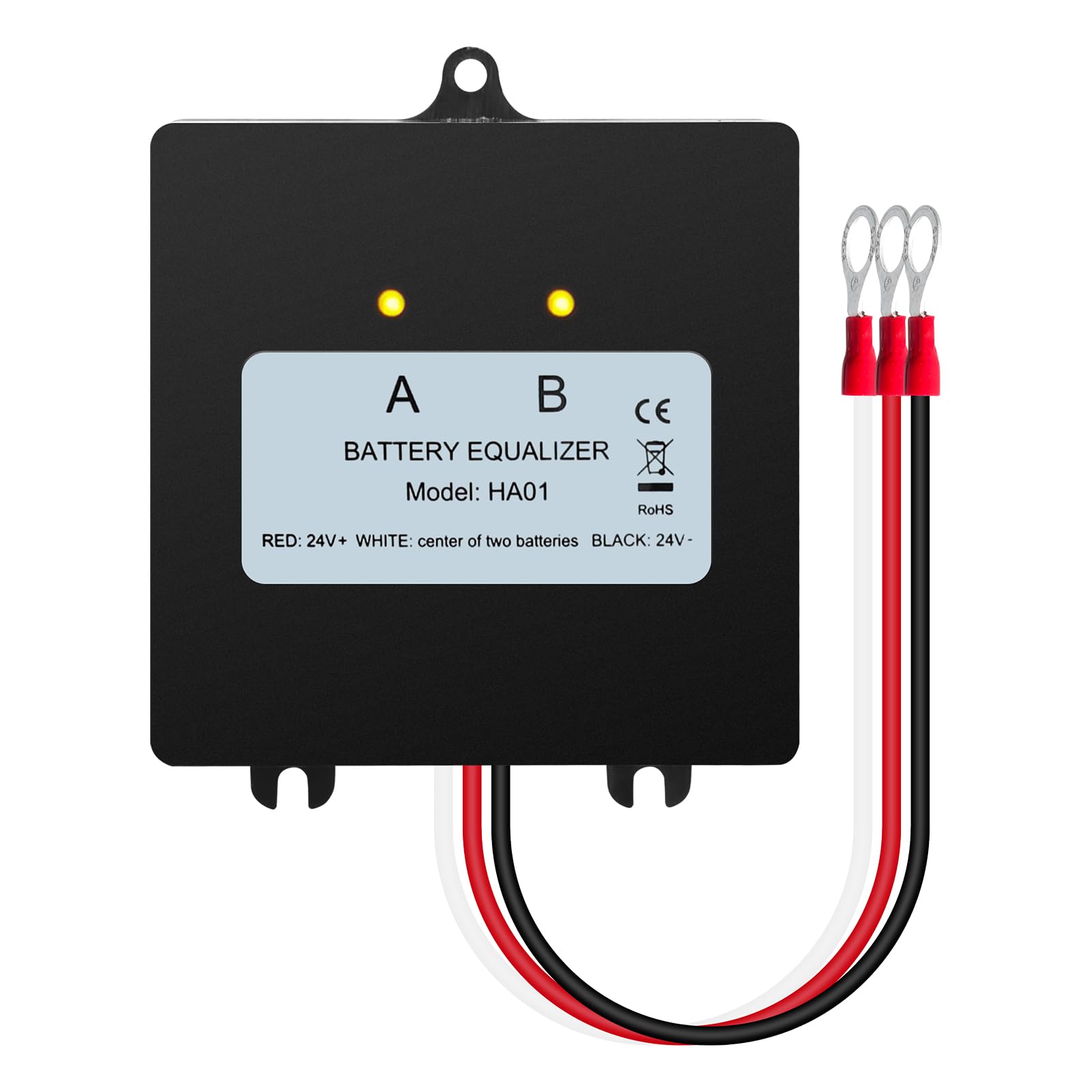 Jadeshay Batterie-Equalizer, 24V Batterie-Equalizer 2 x 12V Solarsystem-Batterie-Balancer for Blei-Säure-Lithium-Batterien