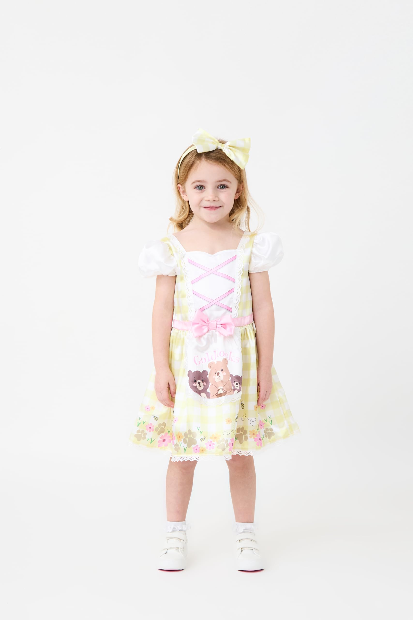 Blues Group Miss Goldilocks Girls Kids Costume | Fancy Dress, World Book Day and Parties| Ages 3-8 | (3-4 Years)