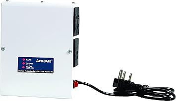 ACTISAFE ASL0318 Automatic Voltage LED Display Wall/Floor Mounted Stabilizer for one LCD/LED TV up to 32 inch &DVD/DTH(Glossy White) (Working Range: 150-290Vac)