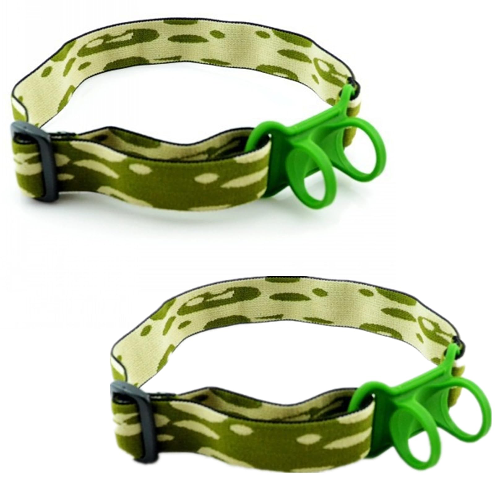 Mezfrguo 2 Pcs Headlamp Strap Replacement Headband Elastic Hands Free Head Lamp Strap Adjustable Headlight Band for 22-30mm Torch Flashlight Head Lamp