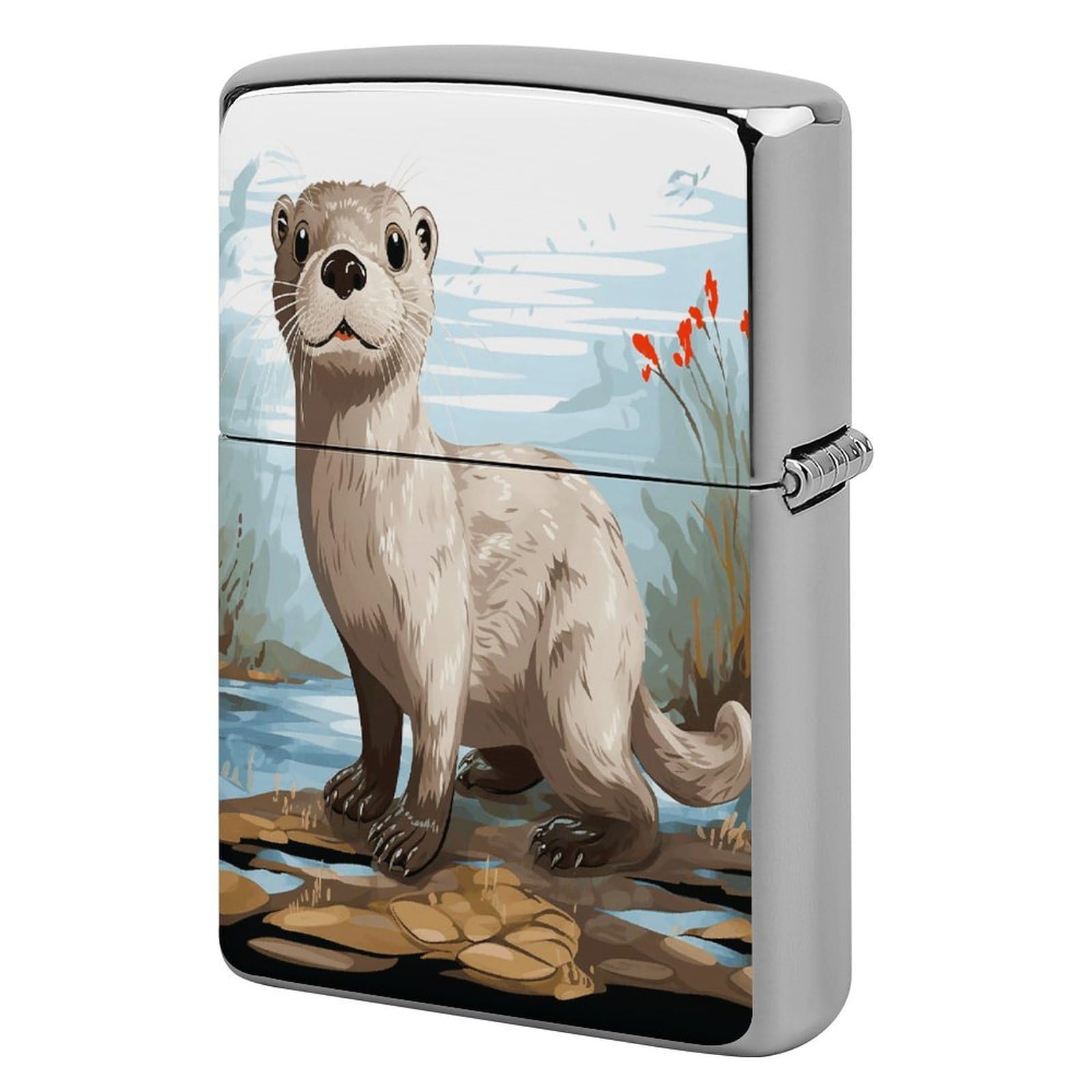 Fekiloot Style Otter Lighter Case Cover Metal Lighter Case