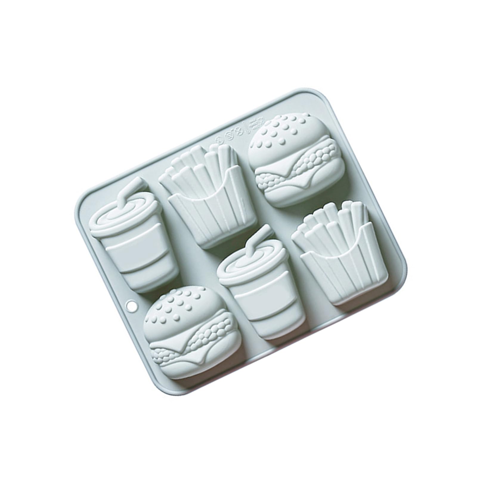 Tsophreniq Fast Food Shaped Silicone Great for Crafting Home Chocolates and Soaps Fast Food Soap