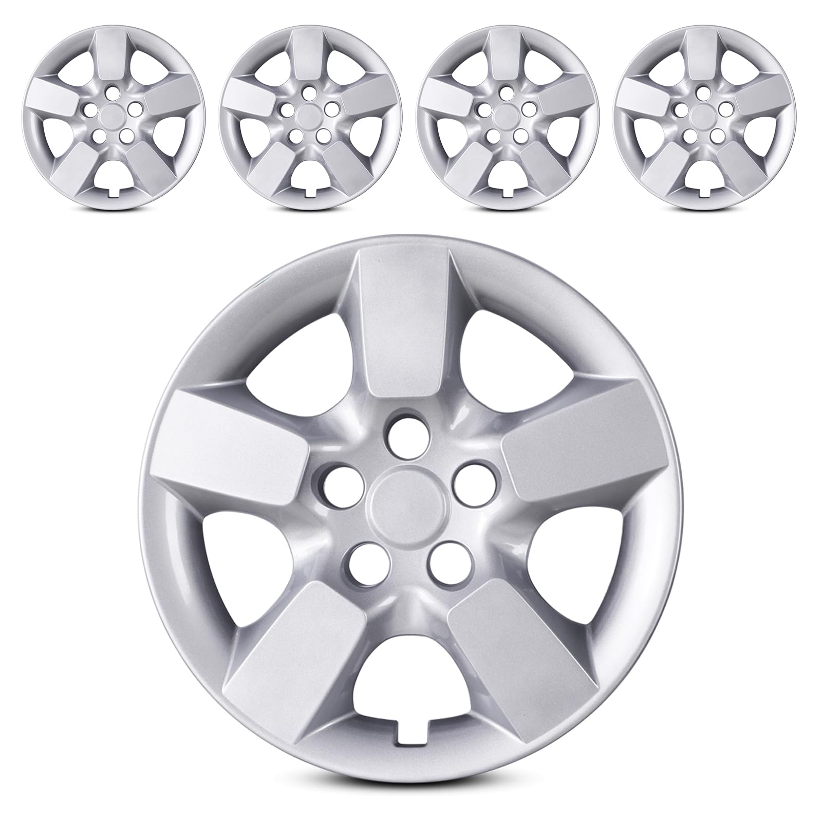 AUTOWIKI 16" Wheel Rims Cover for Nissan Rogue/Rogue Select 2008-2015 Stylish Look Automotive Replacement Set of 4 PP Material 16-Inch Hub Caps