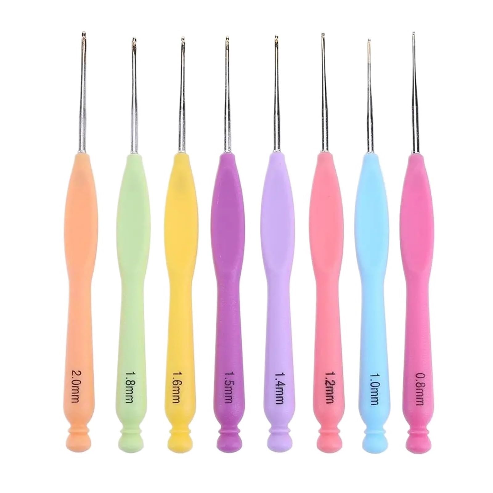 L6NqIAG Crochet Kit Sewing Kit Aluminum Crochet Needles Hooks Knitting Stitch Craft Yarn Clean for Frequent Travelers Crafts Tools(8pcs)