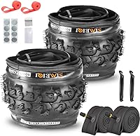Vista 9 de SIMEIQI Paquete de 2 neumáticos de bicicleta de montaña de 26 x 1.95 pulgadas, 20 x 2.125 pulgadas, 60 TPI para neumáticos de bicicleta de montaña