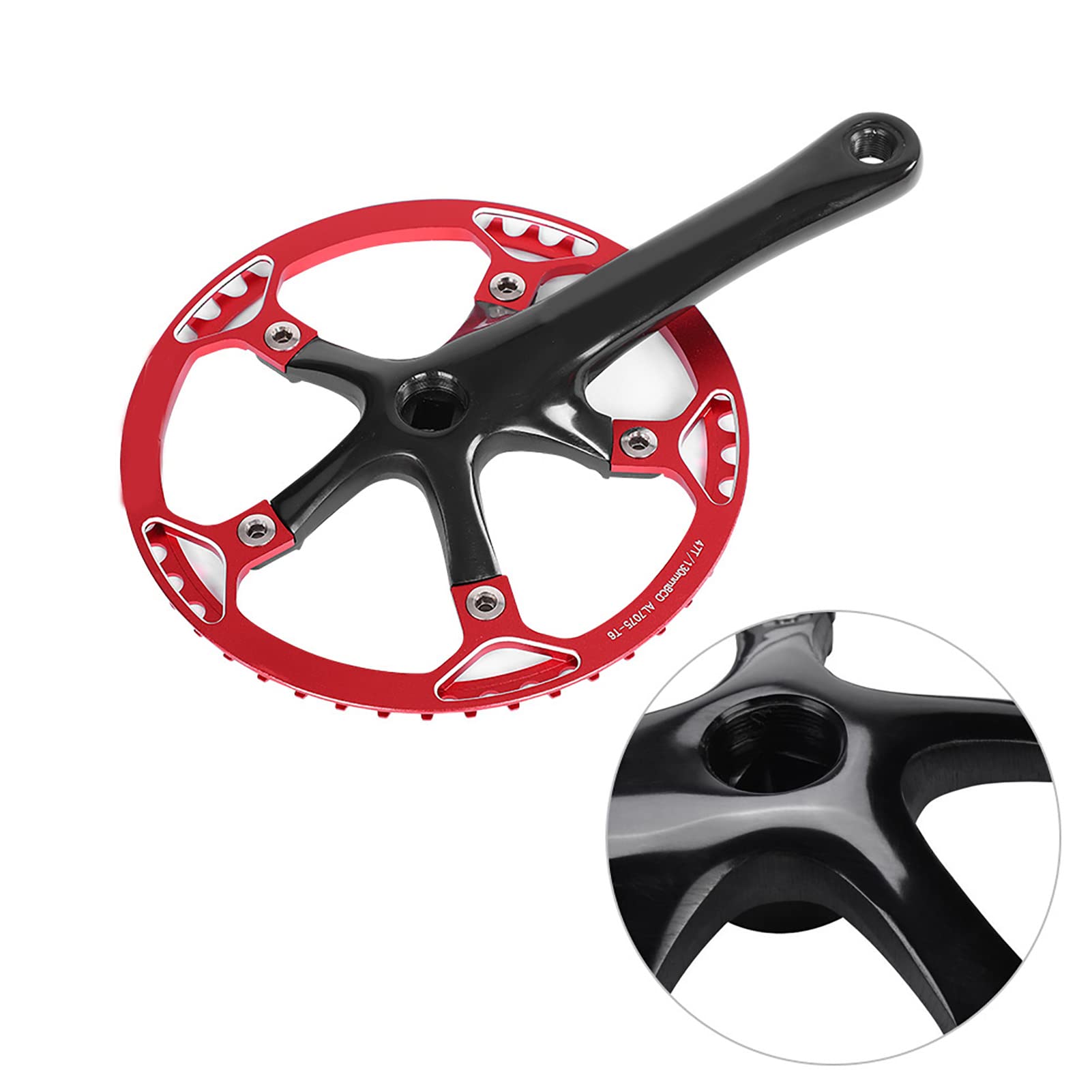 Generic Mechanizm Korbowy Rowerowy Meijun 170mm Lekki Zestaw kół łańcuchowych ze Stopu Aluminium 45T 47T do Rowerów Szosowych i Rowerów Składanych