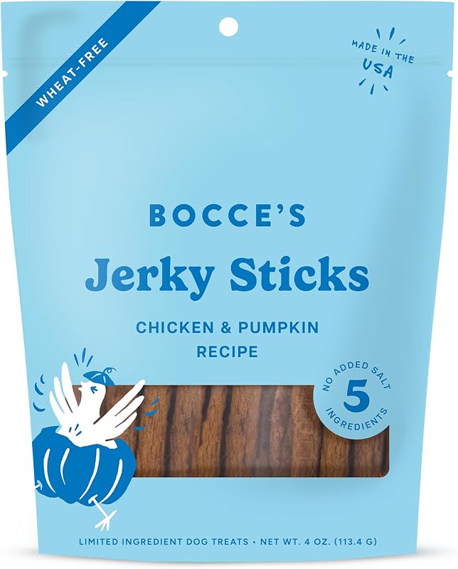 Petisco para Cães em Palitos de Carne Seca com Frango e Abóbora Bocce's Bakery, 113 g
