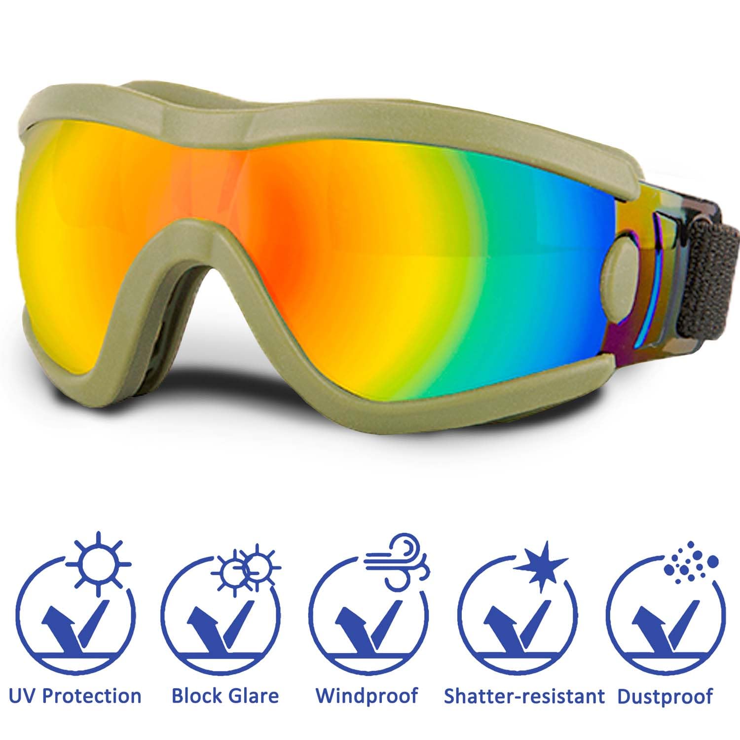 Medium Dog Sunglasses with Adjustable Strap UV Protection, Winproof Puppy Sunglasses - Image 2