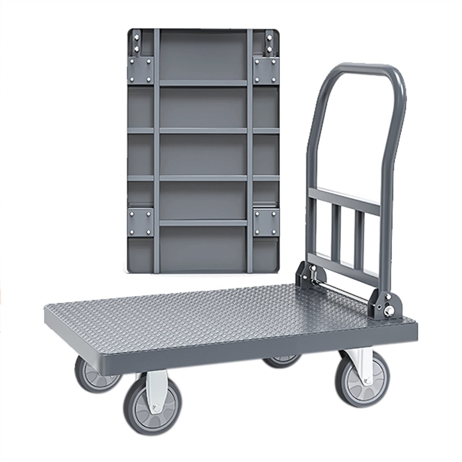 Chariot à plateforme en acier pour transporter 600 kg sans effort de manutention