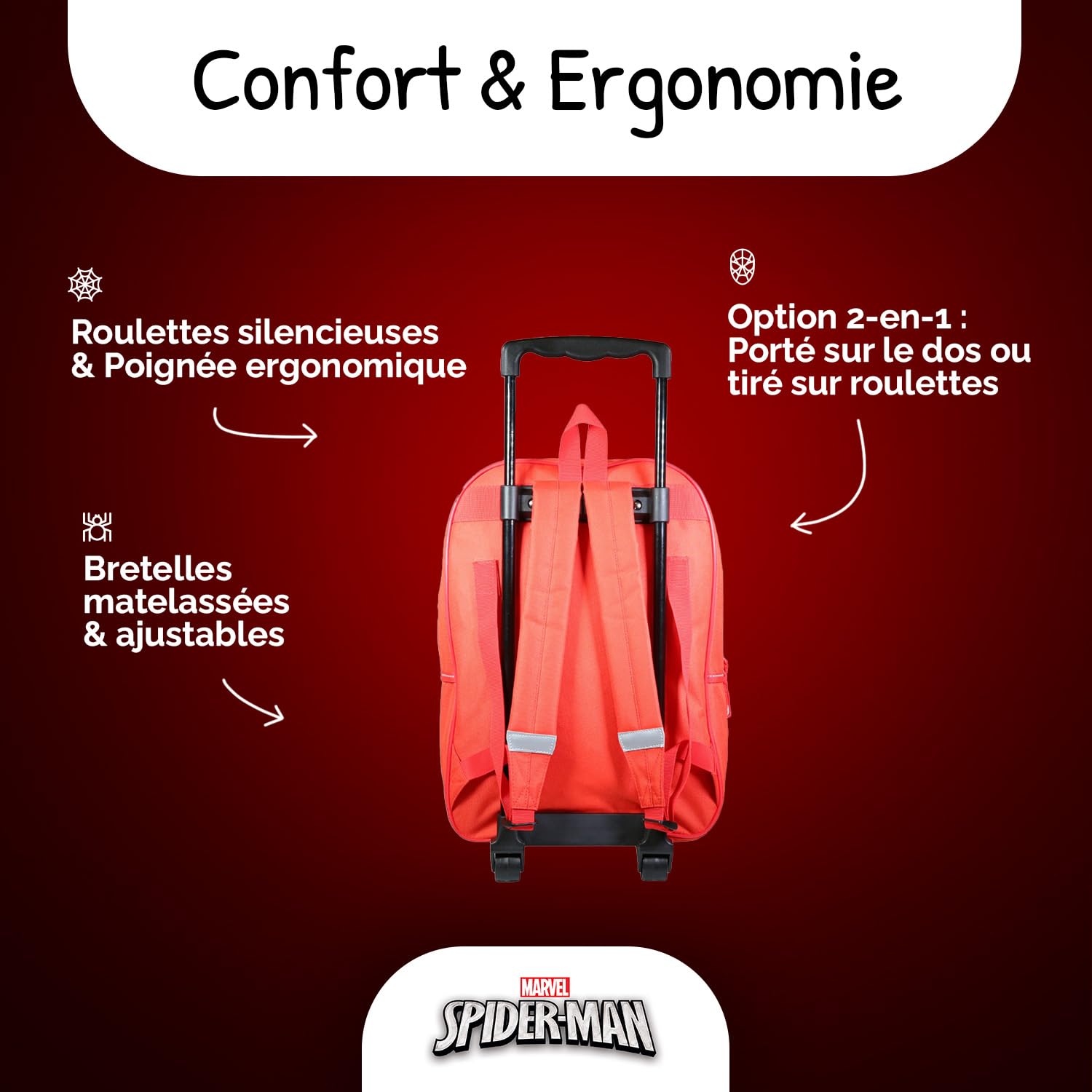 Bagtrotter - Sac à dos Primaire Garçon - Confortable - Tons Rouge & Orange - Différents Modèles & Licences