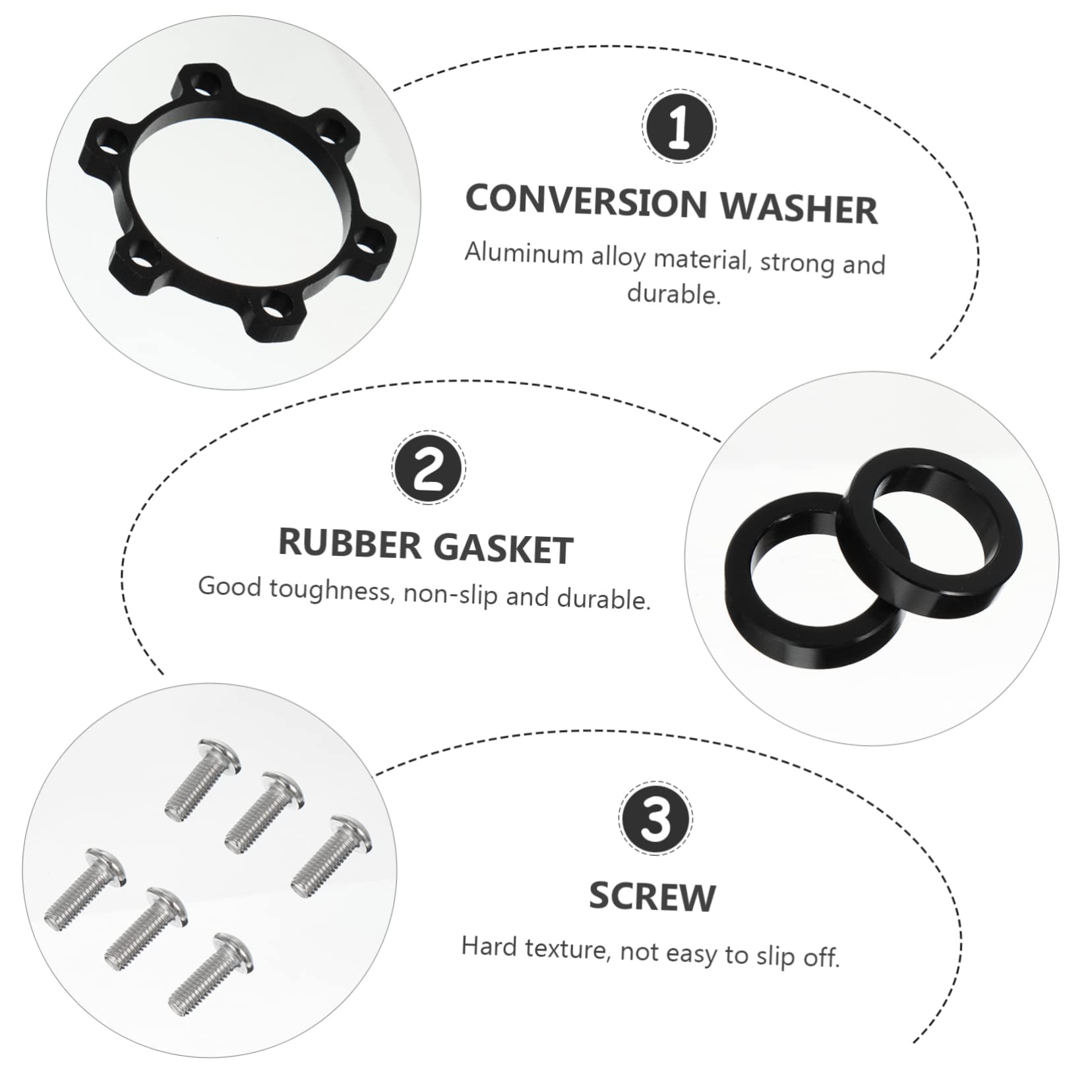 BRIGHTFUFU Conversion Seat Disc Brake Adapter Aluminum Alloy Axle Washers for Bike