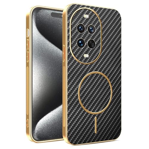 ZZYTSHH for Huawei nova 14 Ultra Case with Carbon Fiber [Compatible with MagSafe] Slim & Rugged Magnetic Cover Phone Case, Mil-Grade Drop Protection, Compatible with Huawei nova 14 Ultra (A)
