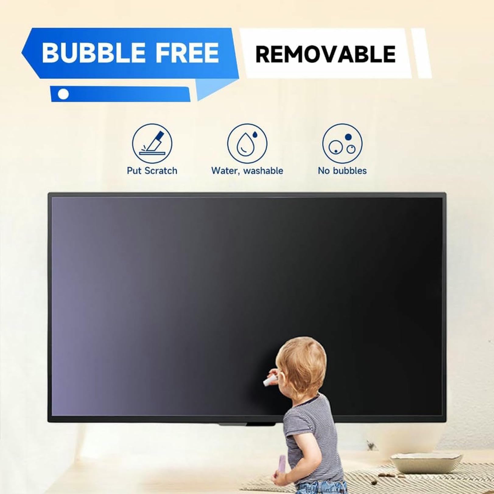 Folia ochronna na ekran telewizora, Odporna na zarysowania folia odporna odblaski do telewizora(47"(1044x590mm/41.1x23.22in))
