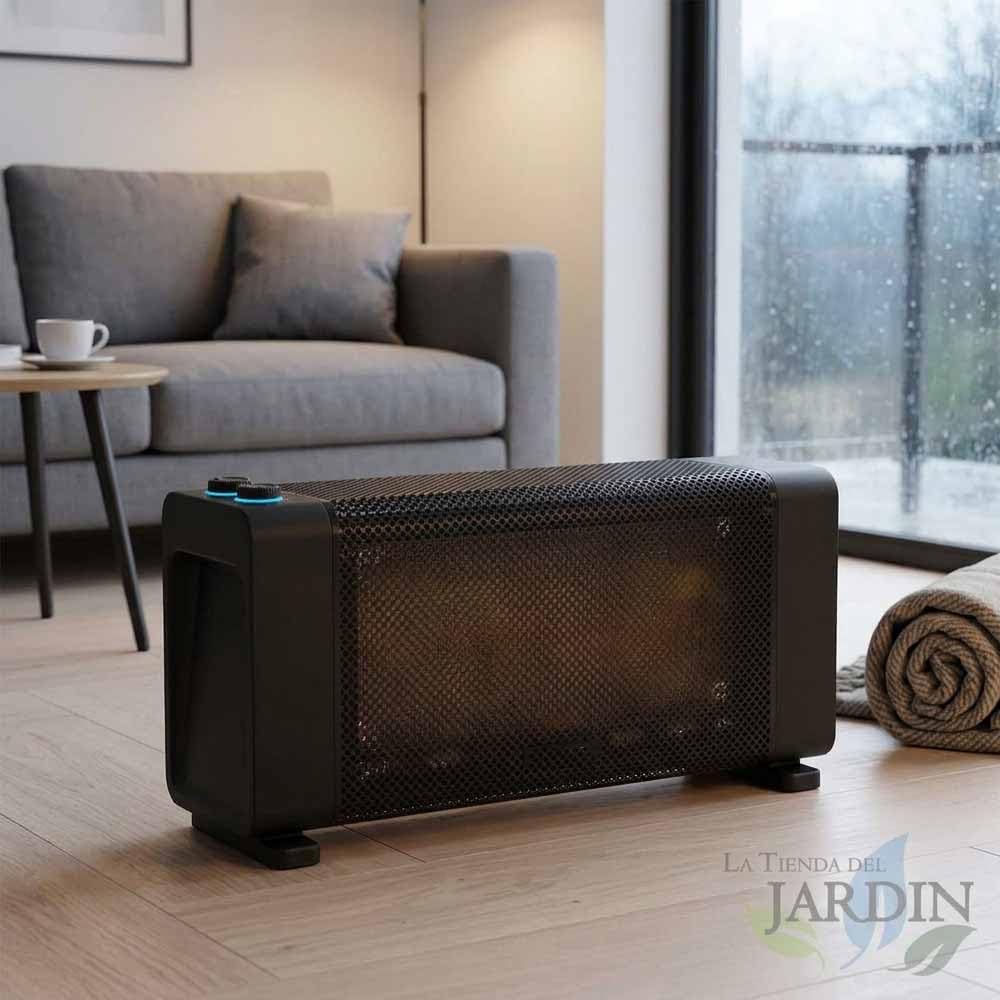 Suinga Radiador de Mica1500 W | Estufa Eléctrica con 2 Potencias 750-1500 W | Termostato Regulable | Seguridad Antivuelco y Sobrecalentamiento | Calor Rápido en 1 Minuto | Diseño Compacto y Silencioso