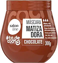 Salon Line, Máscara Matizadora, #TodeCacho, Chocolate, Vegano - Para Cabelos Ondulados, Cacheados e Crespos, 300 g