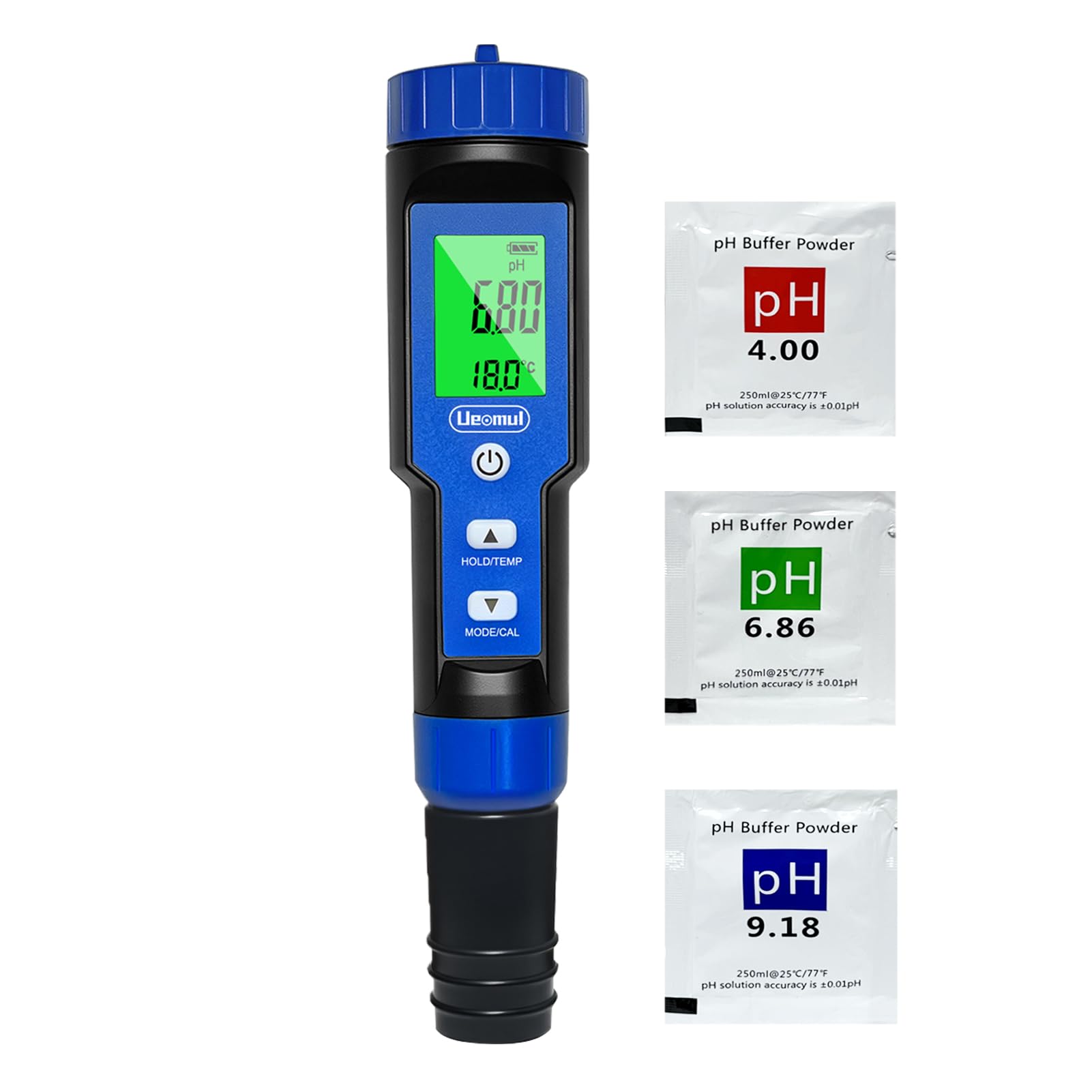 Misuratore pH 7 in 1, PH TDS EC SALT ORP S.G Temperatura Meter, professionale Tester Qualità Acqua ad alta precisione con copertura protettiva con spugna per piscina, acquario, acqua potabile