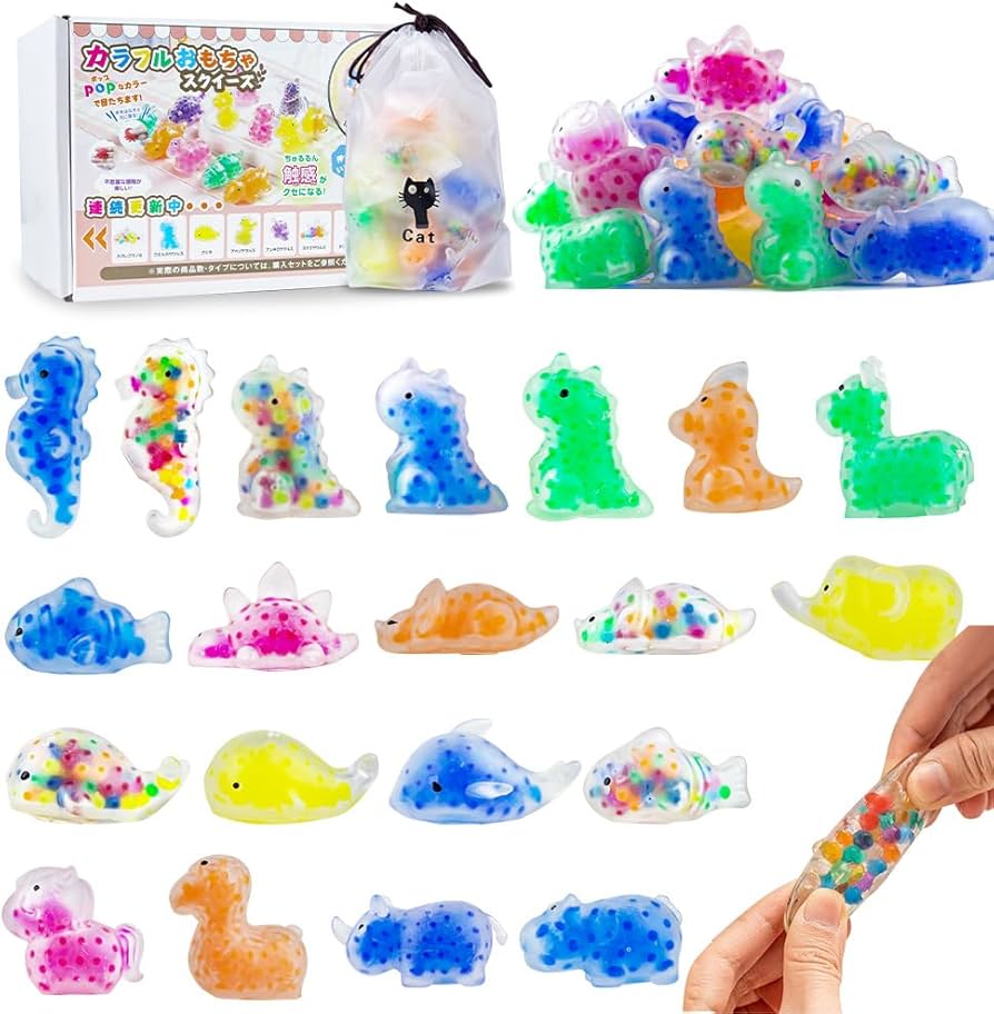 色んなスクイーズ　26点セット Amazon | 20個スクイーズ 動物 ストレス解消グッズ スクイーズセット