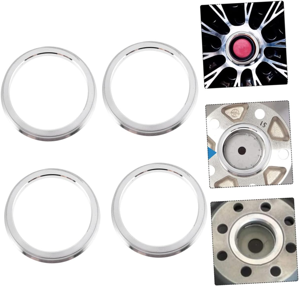Alasum 8 Pcs Hub Collar Custom Hub Rings Hub Rings for Centric Hub Bore Rings Wheel Hub Decor Tire Hub Centric