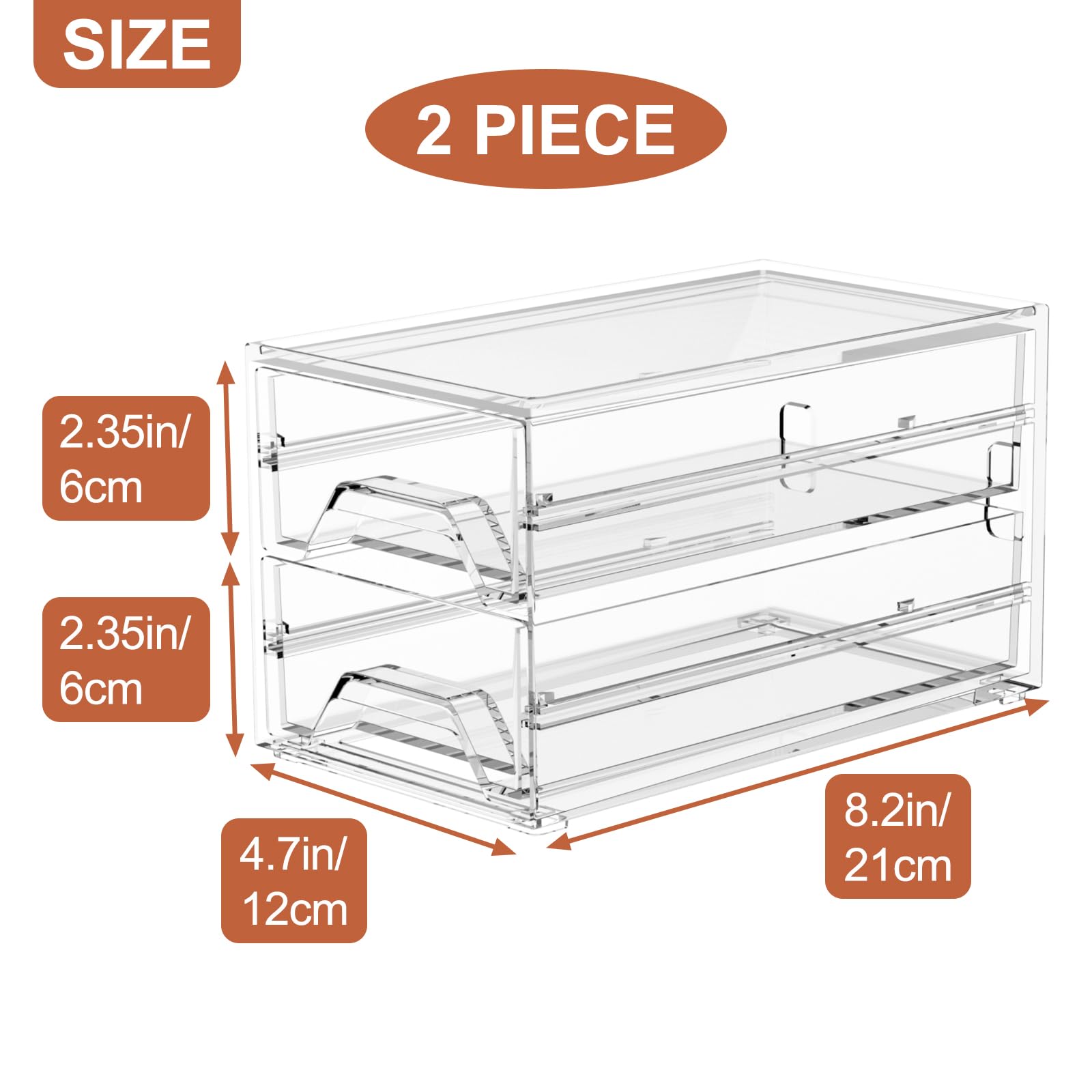 Moocorvic Desk Organizers And Accessories Large Capacity Classroom Organization Transparent Small Drawer Desk Supplies For Teen 3 Layers