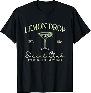 Funny Lemon Drop Gifts Martini Social Club T-Shirt
