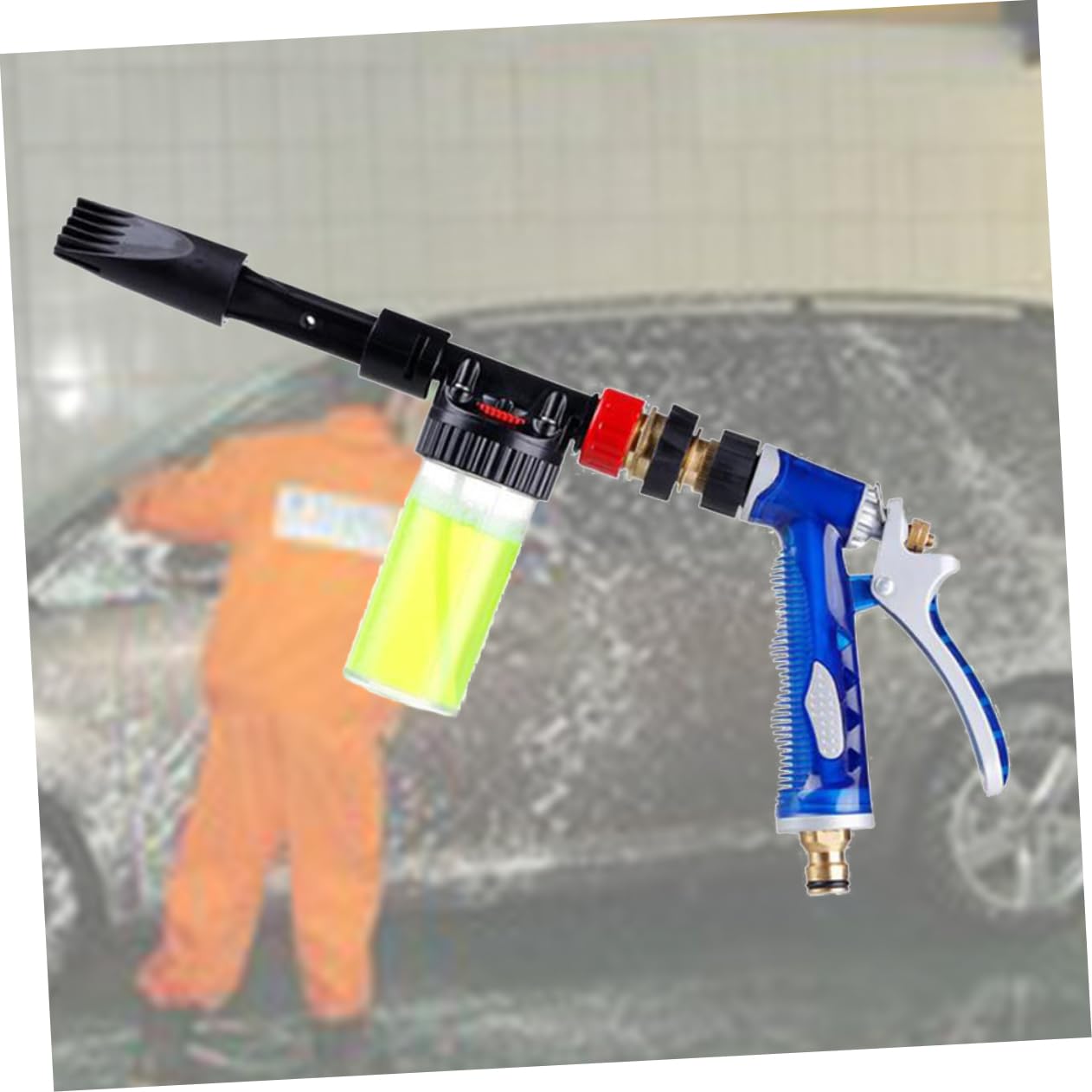 Cabilock Detachable Car Washer Sprayer Garden Hose Attachment 6 Ratio Mixing for Vehicle Window Motorcycle Cleaning