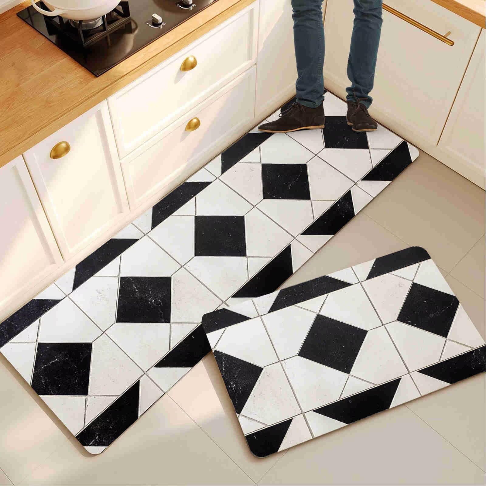 Tapis de sol absorbant et antidérapant lot de 2 tapis de cuisine de couloir