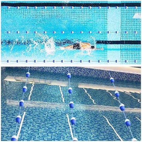 Swimming Pool Safety Rope Float Kit Professional Competition Divider LineFloating Pool Lane Divider, Durable Nylon Rope with Buoy Balls for Safe and Clear Swimming Lane Marking in Inground P