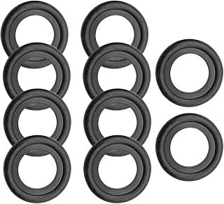 10 PCS Oil Drain Screw Gasket, M14 Leak-proof Sealing Rubber Gasket Set, Oil Pan Tightly Fits High Temperature Resistant O-ring Replacement, Compatible with Ford Lincoln (Black)