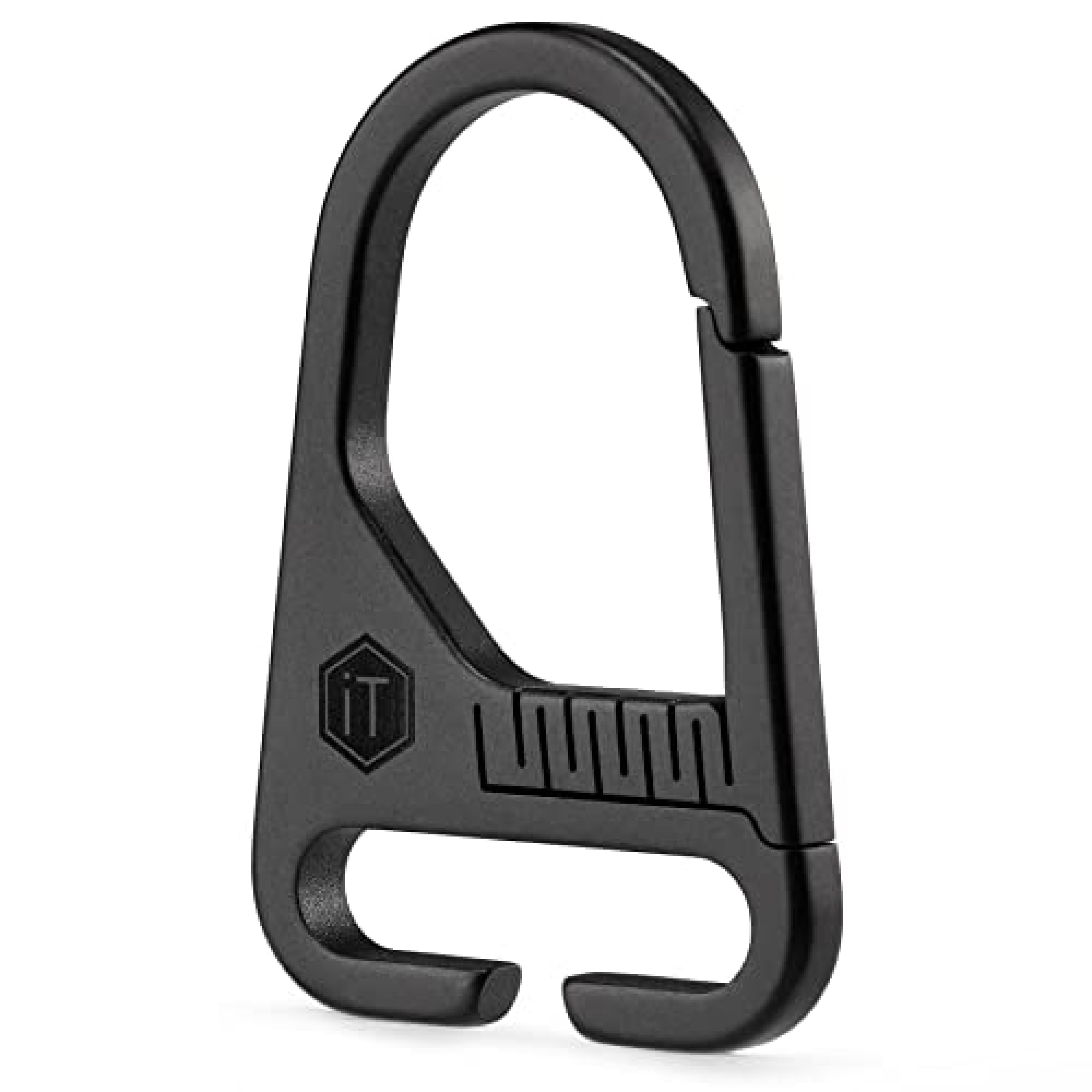 Keyunity Unisex Black Kb00 Titanium Sling Clip Hook, Carabiner With Lobster Clasp For Key Chain, Molle Bag And Shoulder Strap (Kb00 Black)