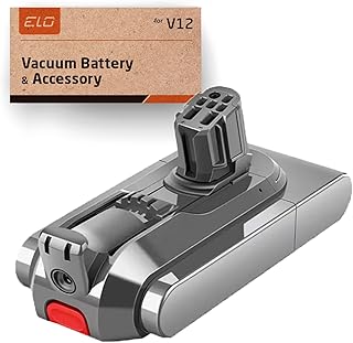 ELO Premium Battery for Dyson V12 Vacuum - Ultra Long Lasting - Built for V12 Detect, Detect Slim/Absolute/Fluffy Series, SV30 SV46 Vacuum Cleaner Battery Part No. 965470-01 (Does not fit SV12 V10)