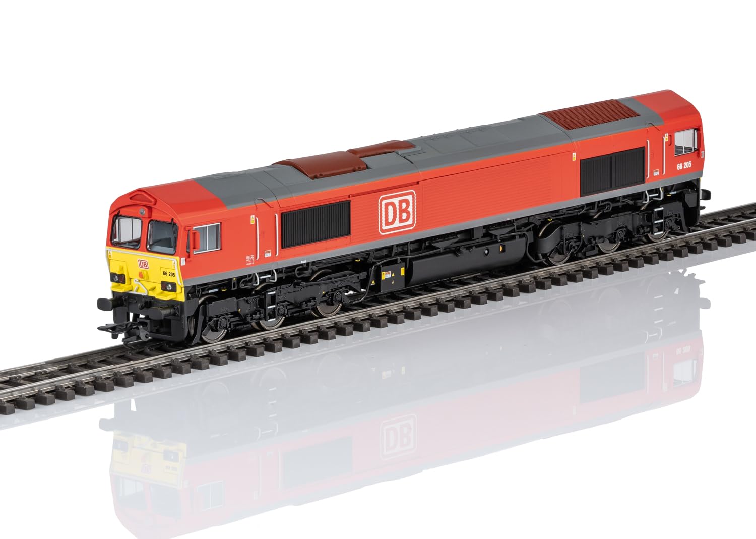 Trix Diesellok Class 66 DB AG — tor Trix H0 — cyfrowy mfx — nr art. 25265 — z oświetleniem Märklin Trix H0 25265 lokomotywa spalinowa Class 66 Epoka VI – cyfrowy dekoder, dźwięk, funkcje oświetlenia