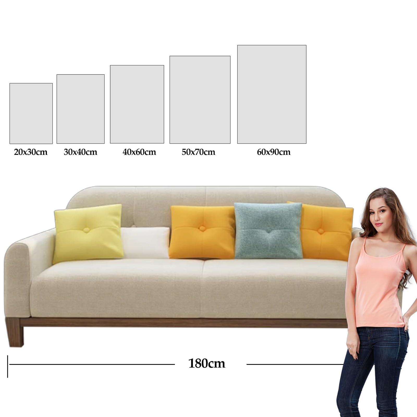 BNREDA Abstrakte Linie Pflanze Poster,Modernes Geometrisches Linie Poster,Abstrakter Kunstplakate Boho Deko Bilder für Wohnzimmer Schlafzimmer-Ohne Rahmen (B, 80x120cm*2, Ungerahmt)