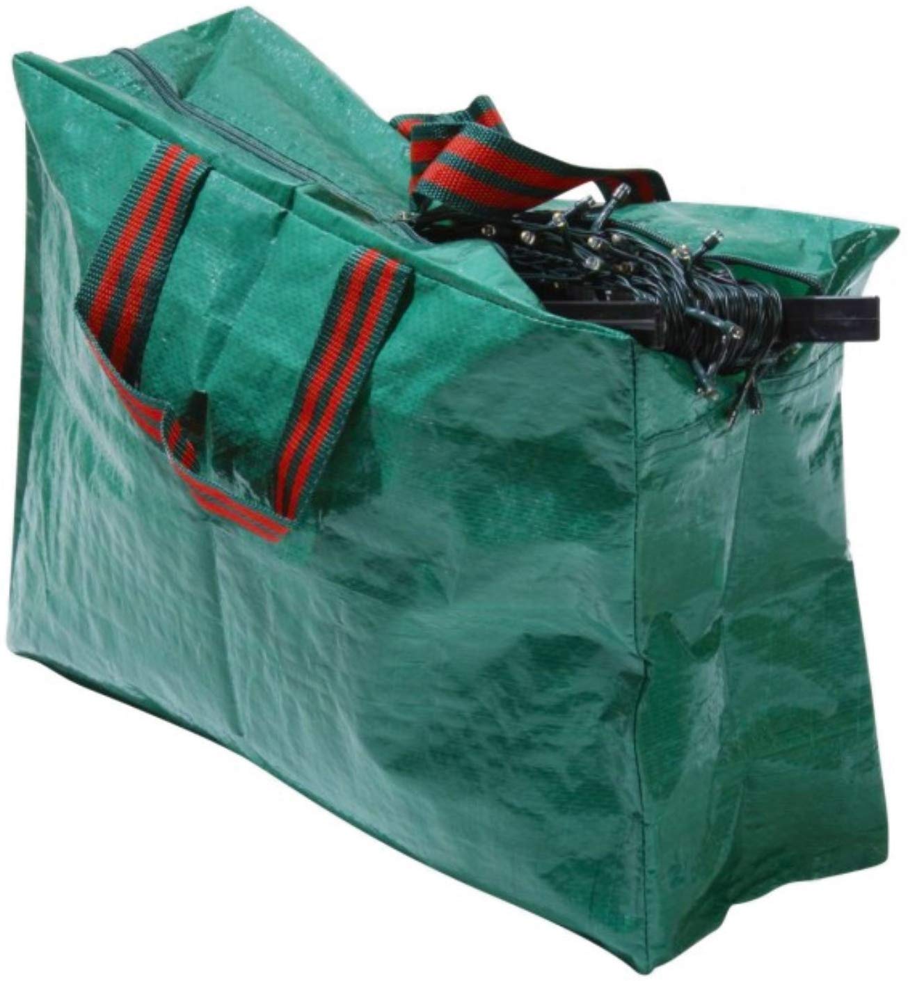 Greenfields Strong woven polyethylene Christmas Xmas Lighting Lights Storage Decoration Bag with Zip and Handles