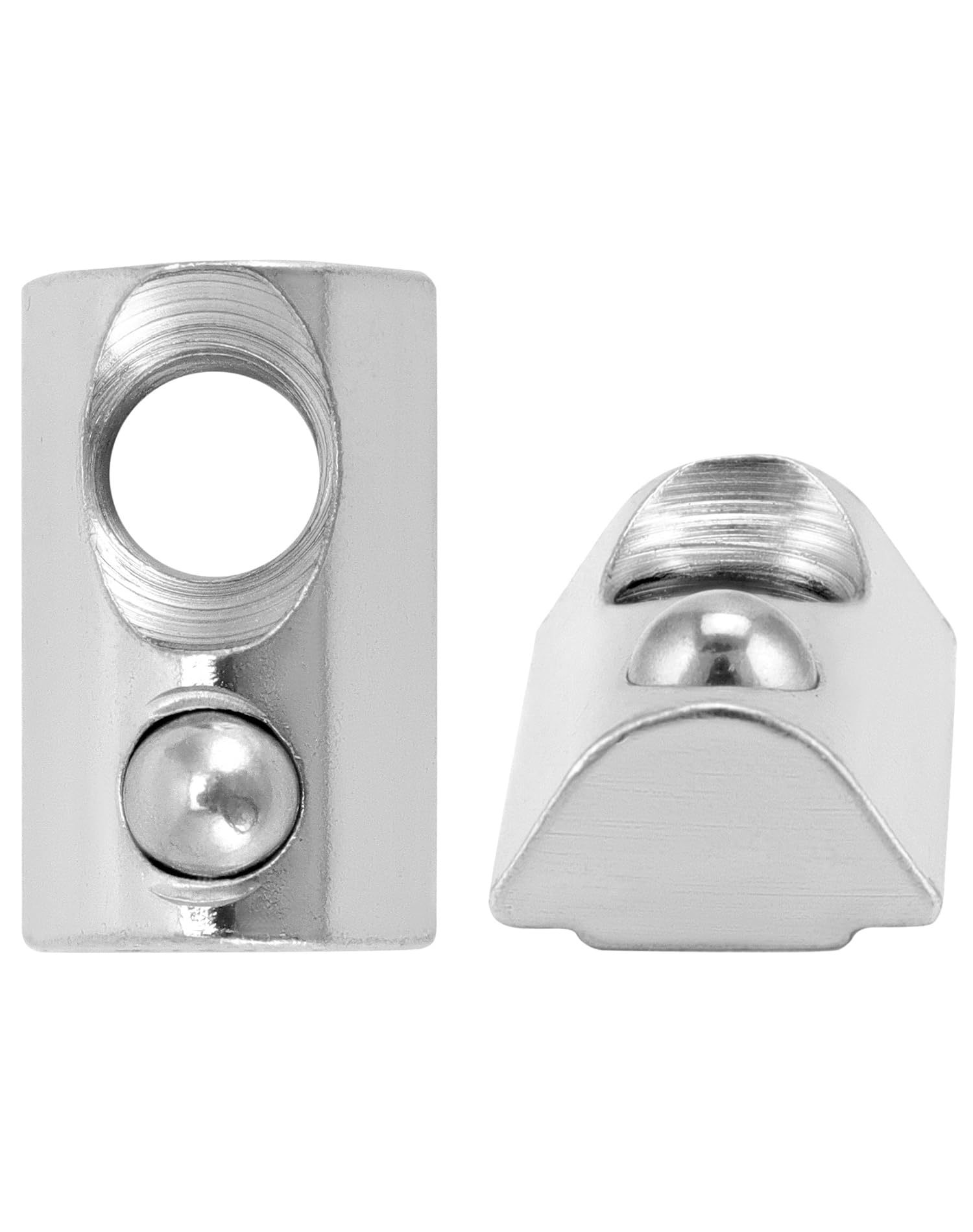 QWORK® 100PCS Écrous Coulissants avec Boule M8 Rainure 8mm pour Profilés Aluminium Série 4040/4080 - Acier Galvanisé