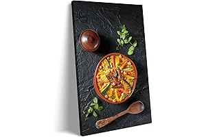 Charming Moroccan Couscous Canvas Wall Art: A Culinary Delight for Your Home