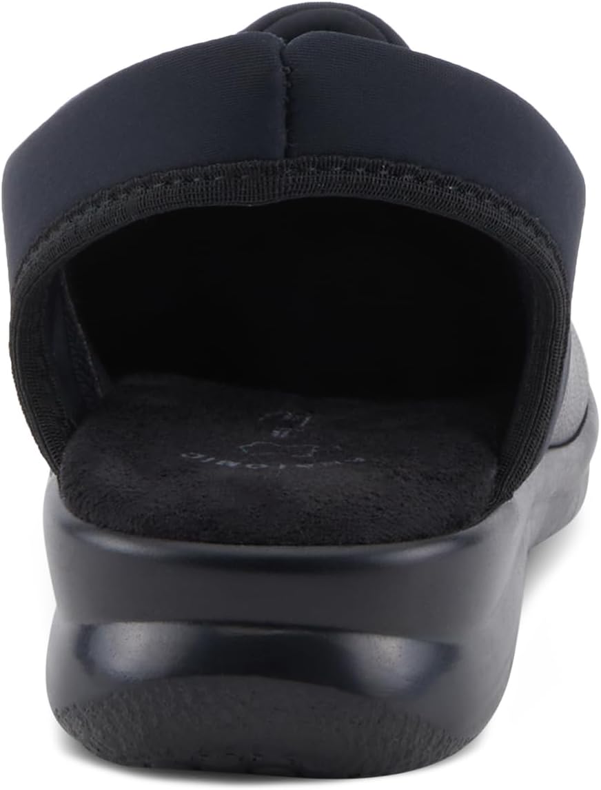 Spring Step Flexus Flexia Leather Clogs for Women - European Slingback Round Toe Slip-On Shoes - Ladies Casual Platform Clog for Work