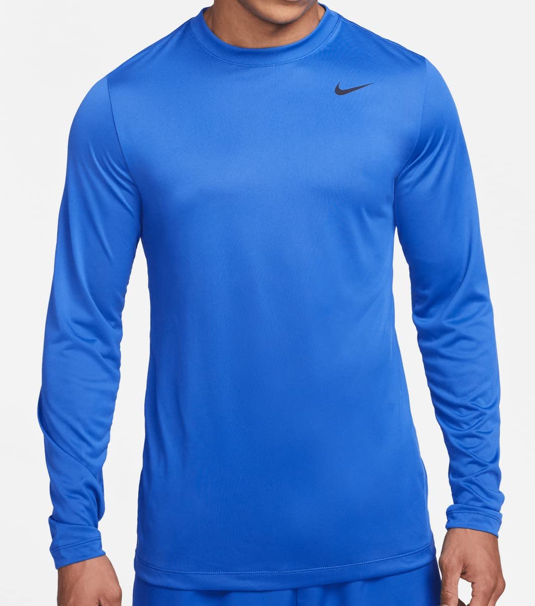 NikeMen's DriFit Reset Legend Long Sleeve Tee Royal | Black LG
