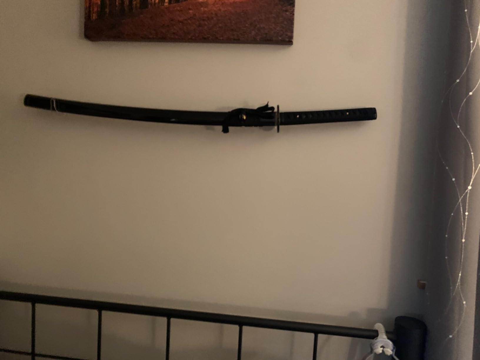 1095 steel-Handmade Japanese samurai sword with black Scabbard photo review