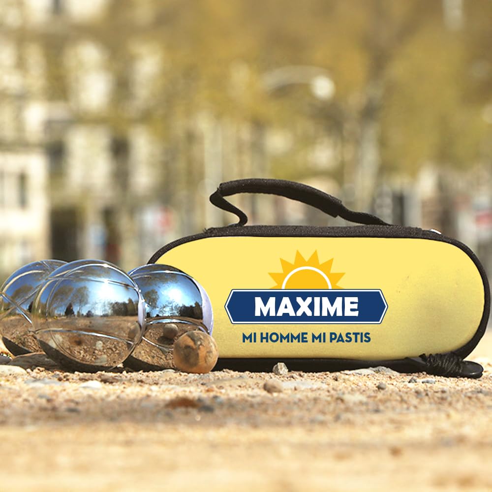 CADEAUX.COM - Sacoche Boule Pétanque Personnalisable - Sac Pétanque en Coton pour Boule de Petanque - Cadeau Personnalisé - Homme ou Femme
