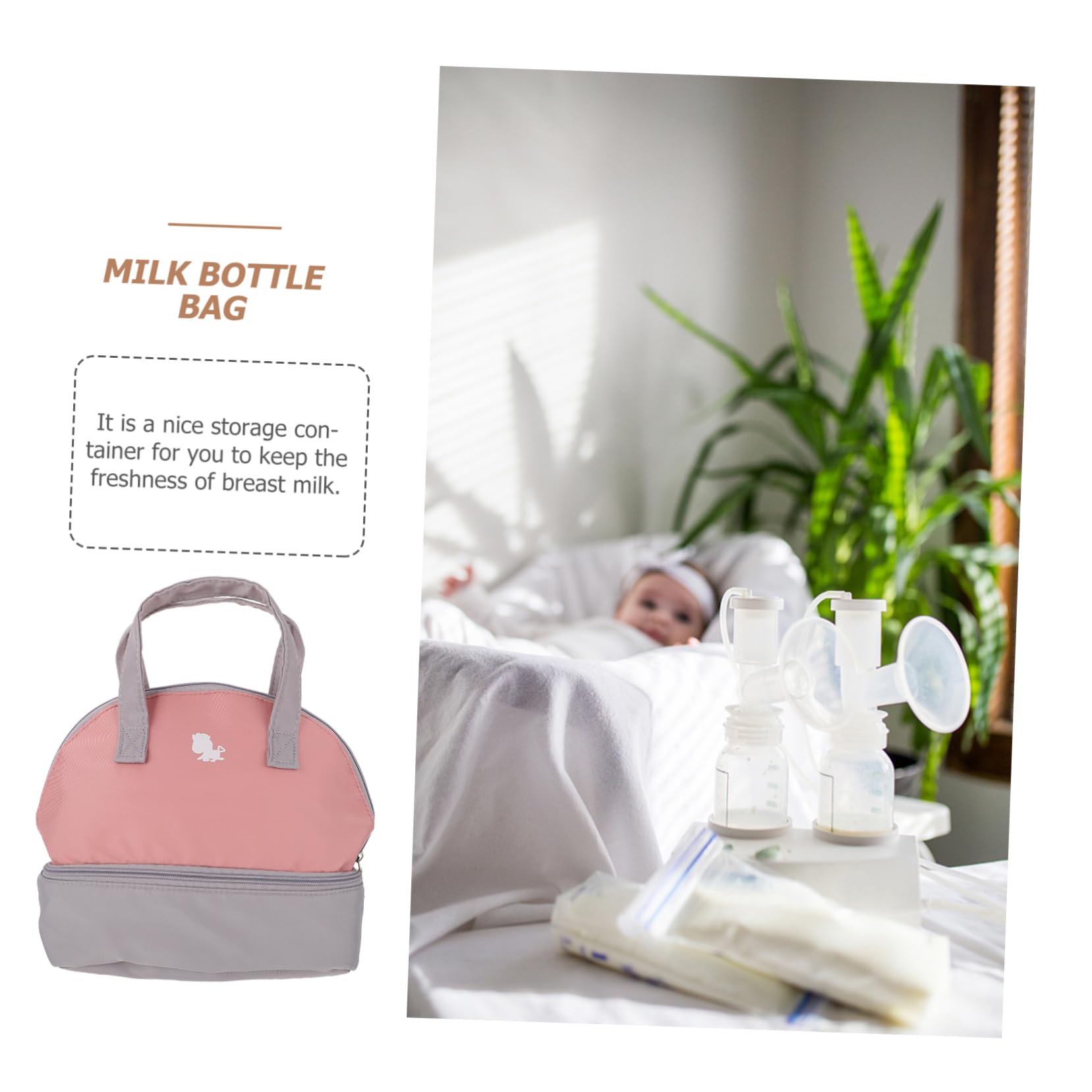 Abaodam 3 Piezas Bolsa Pack Bebe Packs bebé mamá biberones Bolsa Almacenamiento Leche biberón Recipiente para biberones Bolsa Asas la Aislamiento Organizador envase