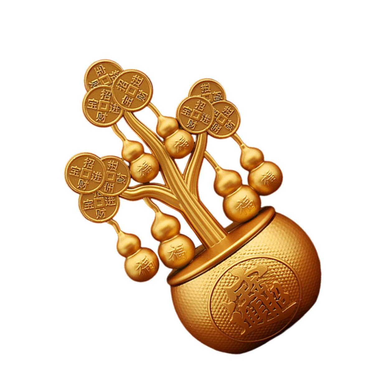 Toyvian Drehbarer Feng-shui-geldbaum Chinesischer Glücksbaum-ornament Dekoration zum Chinesischen Neujahr Tischdekoration für Eingangsbereich Glücksbaum mit Drehfunktion