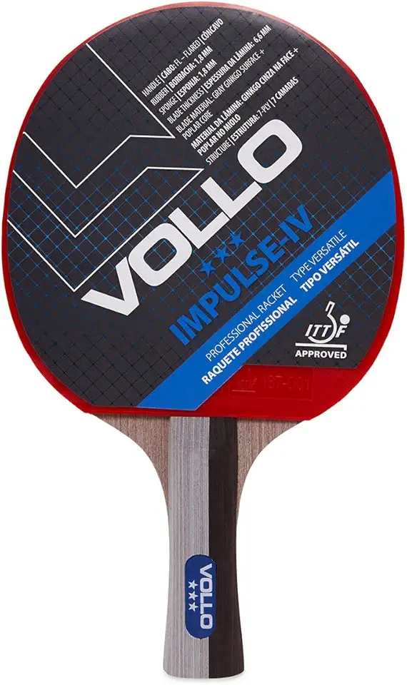 Raquete Profissional de Tênis de Mesa Impulse IV Vollo Aprovada ITTF