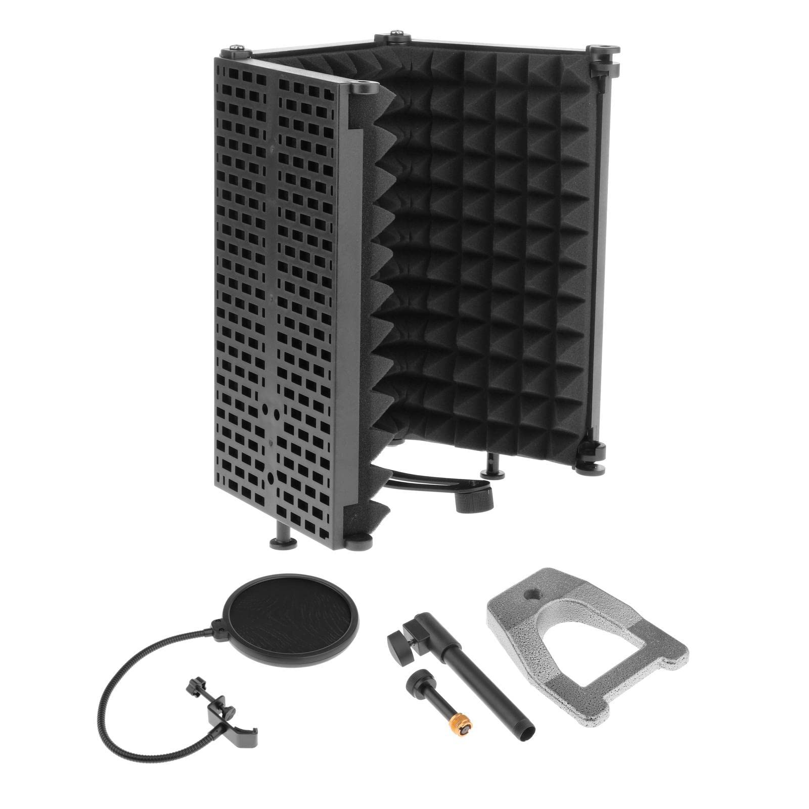 barenx Filtro de aislamiento de micrófono de grabación de estudio, filtro de espuma absorbente de alta densidad, para cualquier equipo de grabación de micrófono condensador - F