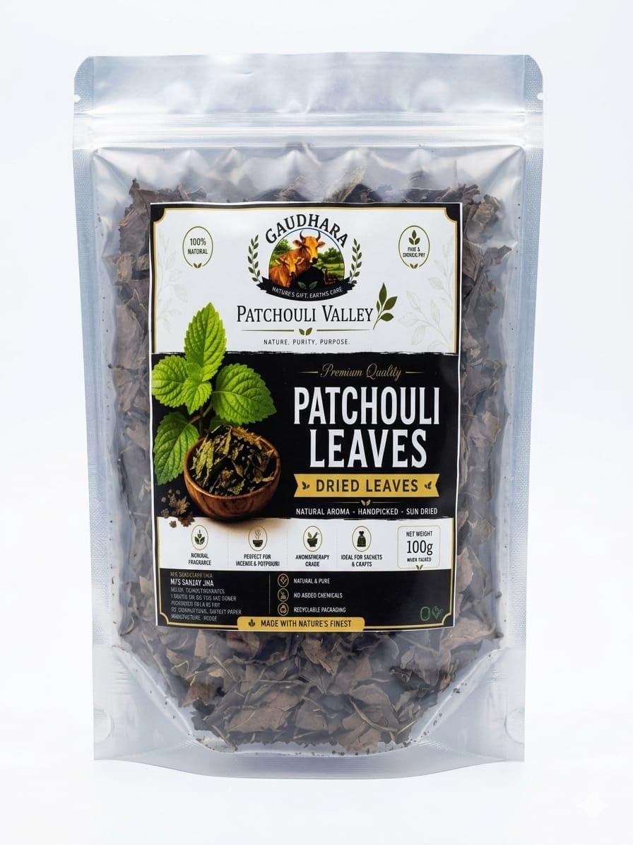 Patchouli Leaves Dried 50g | Natural Sun-Dried Patchouli Leaf for Potpourri, Incense Making, Aromatherapy, Sachets, Home Fragrance & Craft Use-image-20