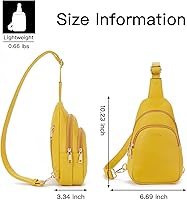 Vista 5 de Telena Riñonera pequeña para mujer, de cuero, cangureras, bolsa de pecho para mujer